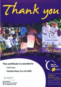 A charity thank you