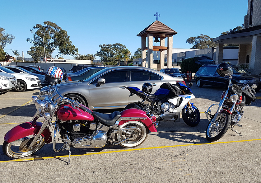 Harley funeral escort Sydney