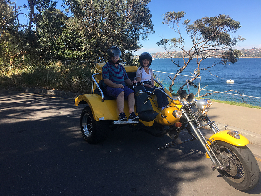 trike ride for Irish tourists in Sydney