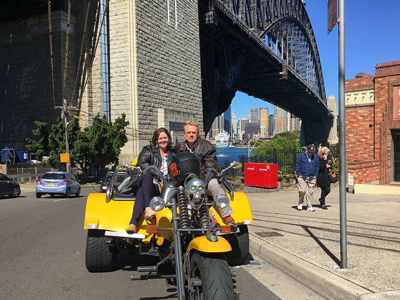 trike ride - surprise 49th birthday transfer