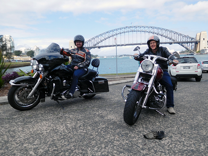 Sydney sights Harley ride