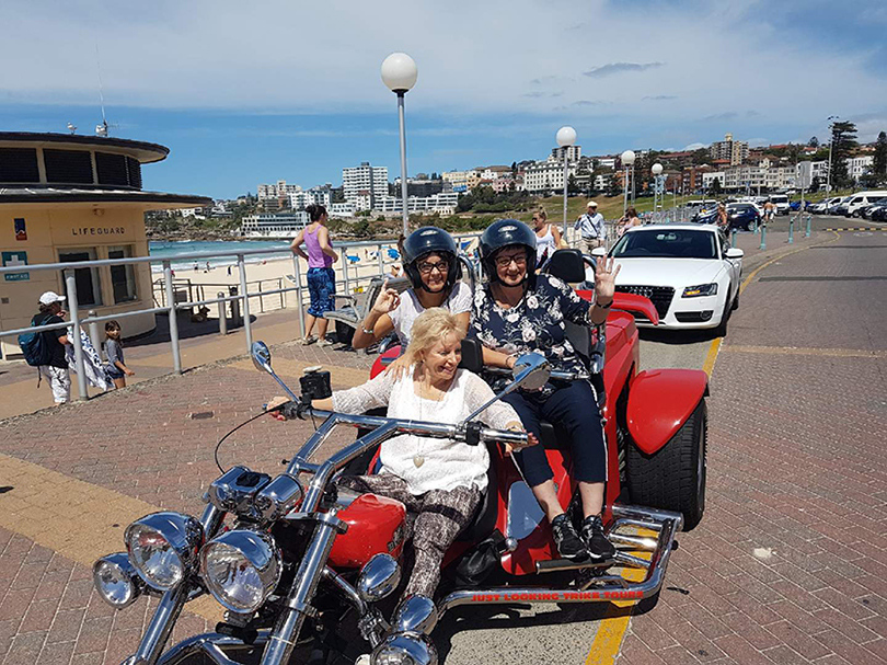 trike ride to Bondi Sydney