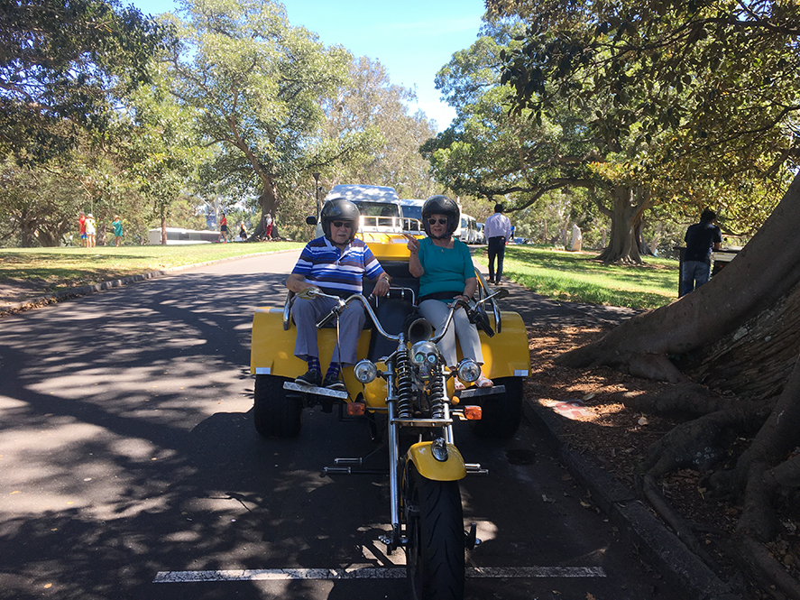 trike ride 90th birthday surprise