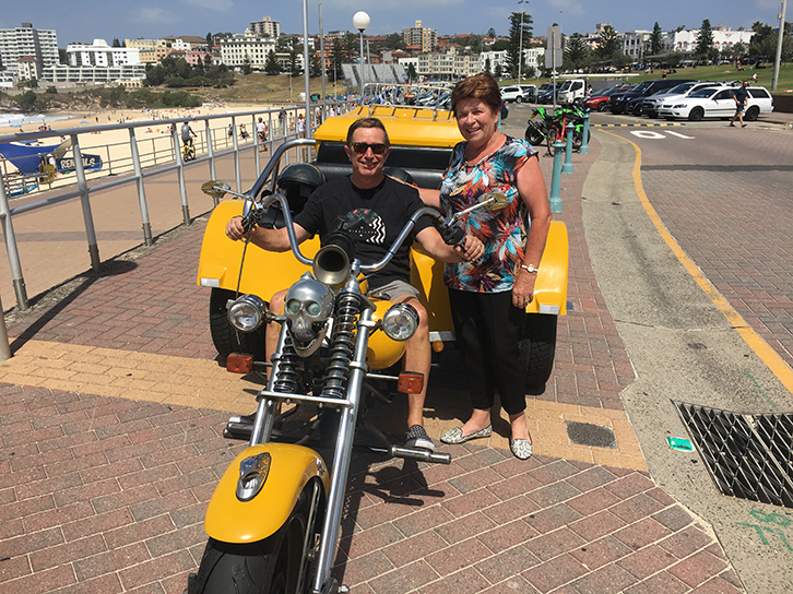 anniversary and 70th birthday trike ride