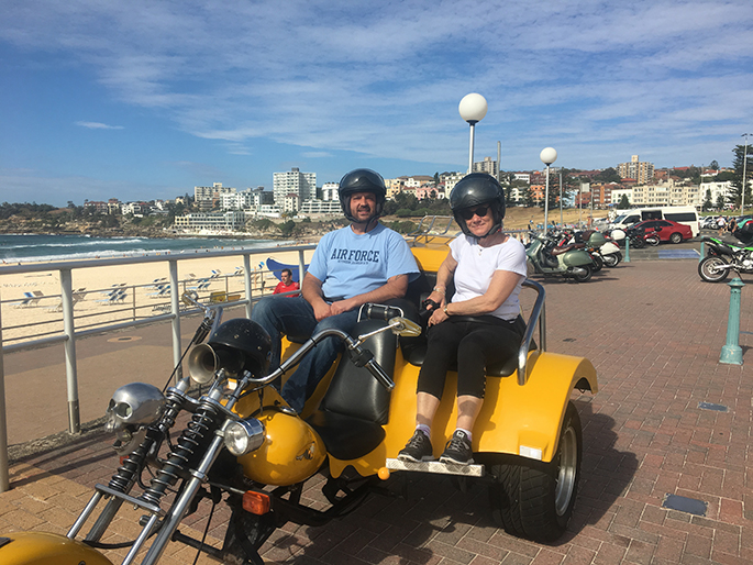 trike ride showing off Sydney