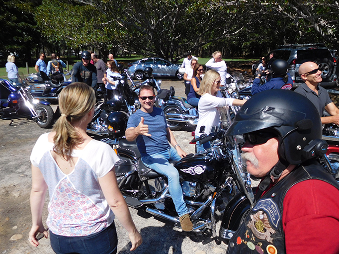 Harley trike ride corporate lunch transfer