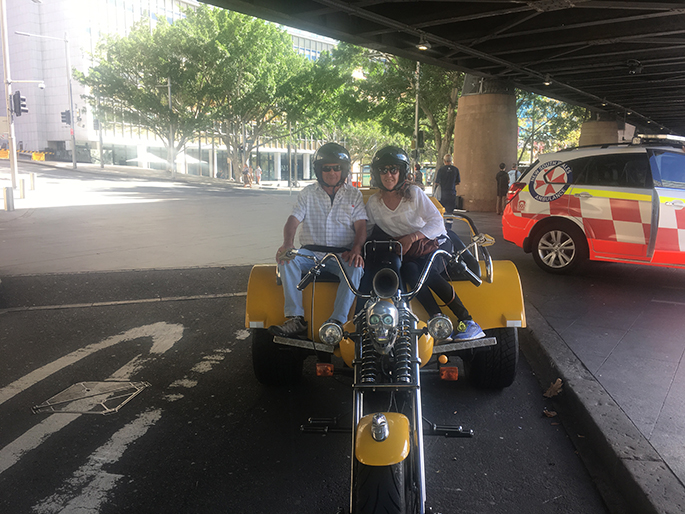 trike ride while holidaying in Sydney