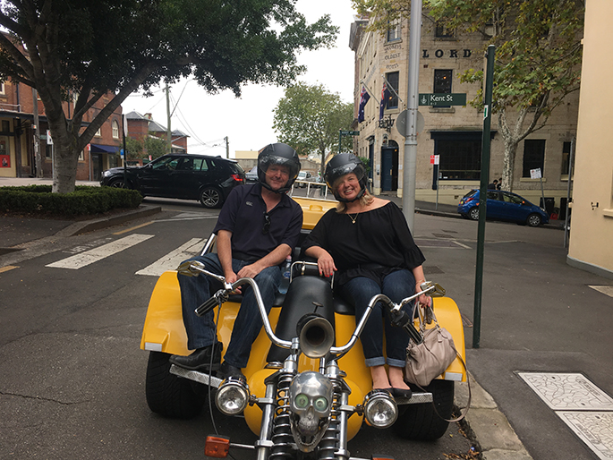 surprise 50th birthday trike ride