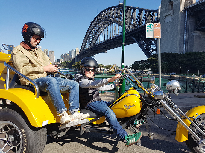 trike ride while working in Sydney