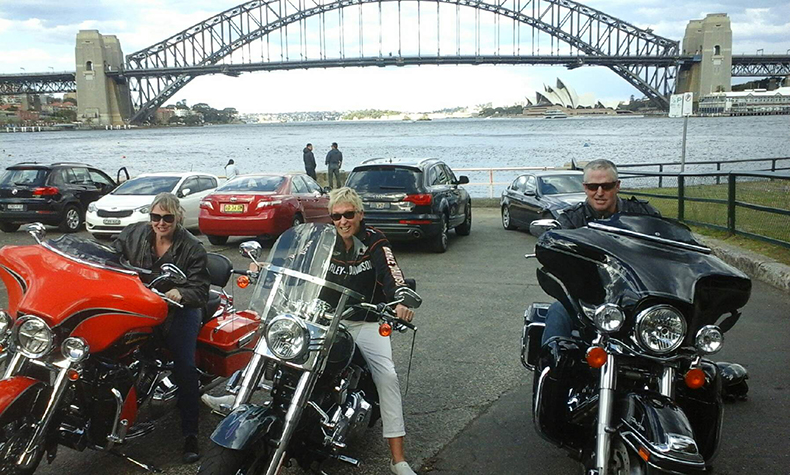 Harley ride over Sydney Harbour Bridge