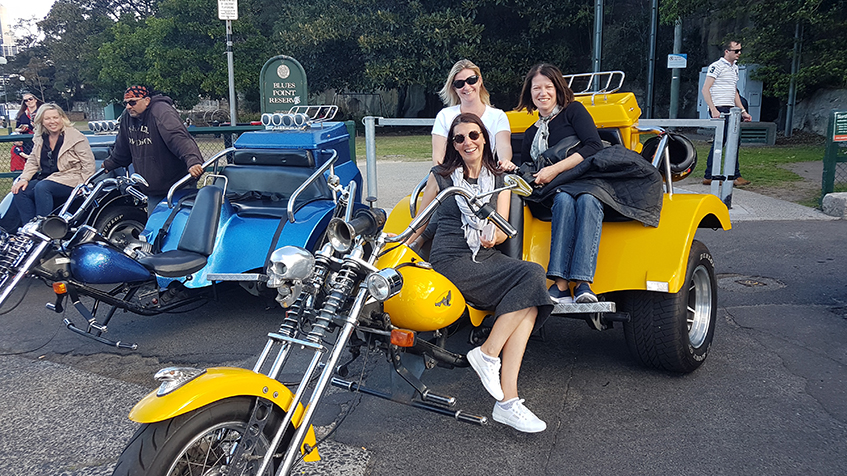 team bonding trike tour Sydney