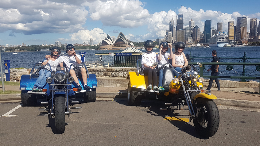 family's 14th birthday trike ride