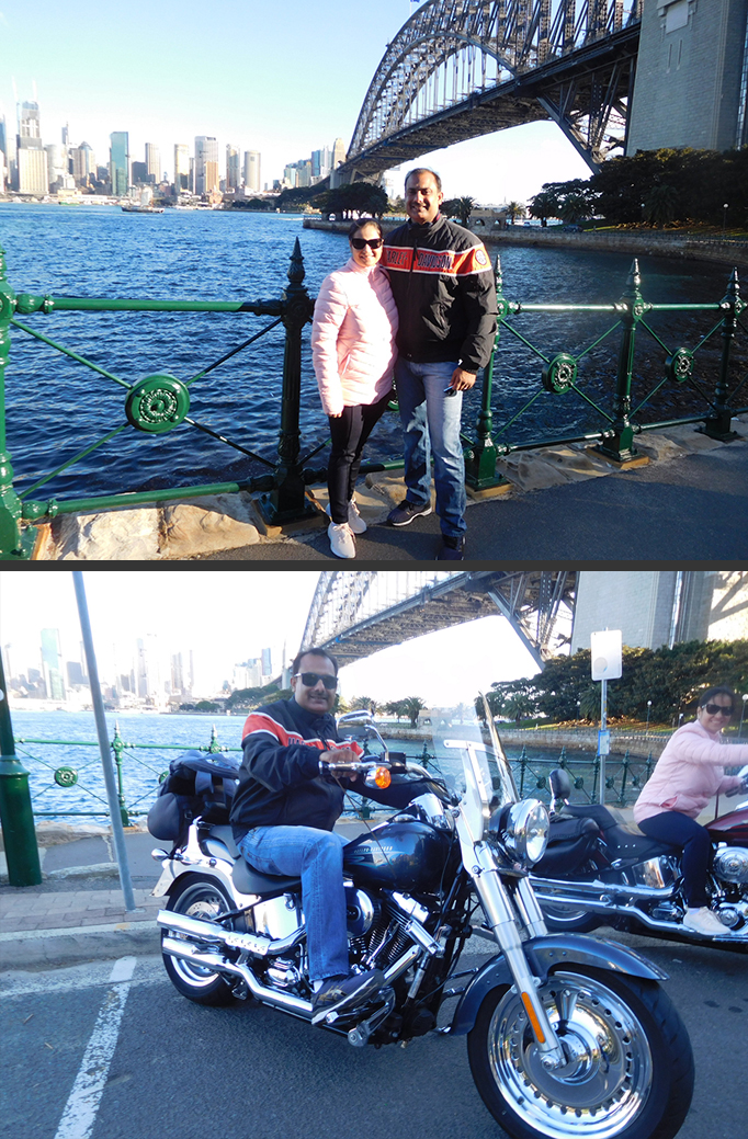 Harley rides in a Sydney winter with Troll Tours