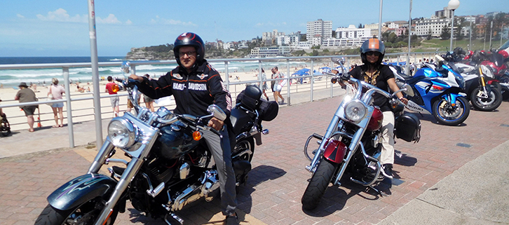 Harley tour Eastern suburbs, Sydney