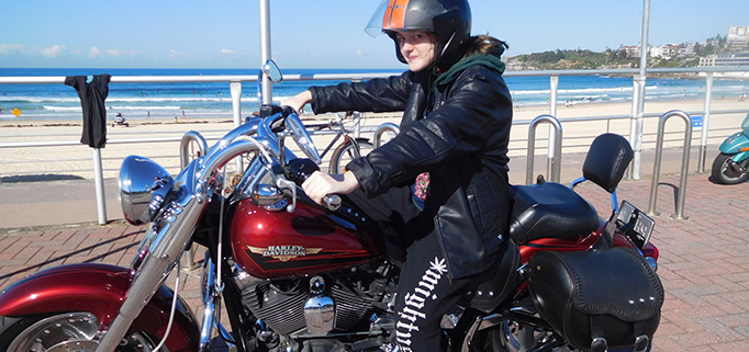 surprise 18th Harley ride, Sydney