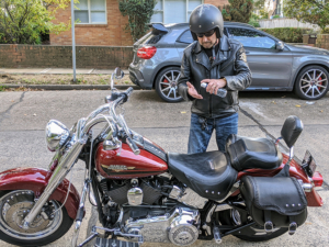 Cleaning the Harley before every ride, due to COVID19