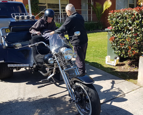 Aged disability trike ride, Sydney