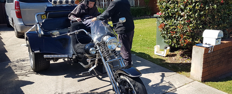 Aged disability trike ride, Sydney