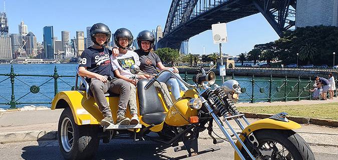 School holiday trike ride, Sydney