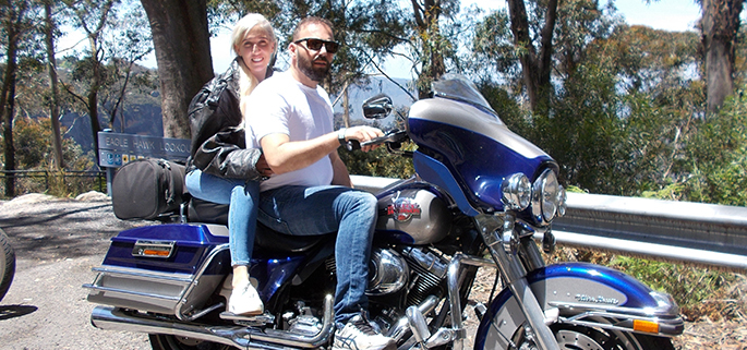 Blue Mountains birthday Harley tour