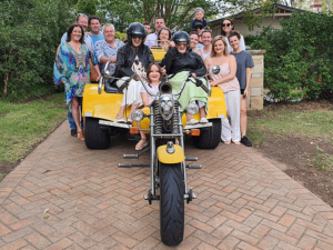 Surprise 85th birthday trike transfer, Sydney Australia