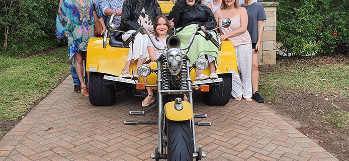 Surprise 85th birthday trike transfer, Sydney Australia