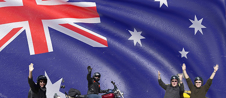 Harley and trike tours - Australia Day Celebrations, Sydney Australia