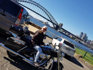 60 th surprise Harley tour. Sydney Australia