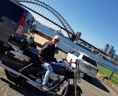 60 th surprise Harley tour. Sydney Australia