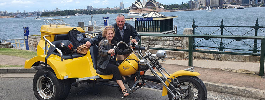 Harley surprise 60th trike transfer. Sydney Australia