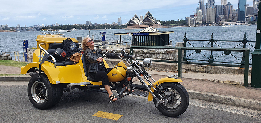 Harley surprise 60th trike transfer. Sydney Australia