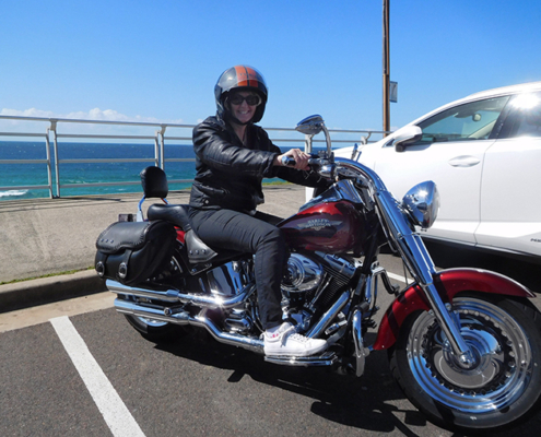 A birthday surprise Harley ride. Sydney Australia