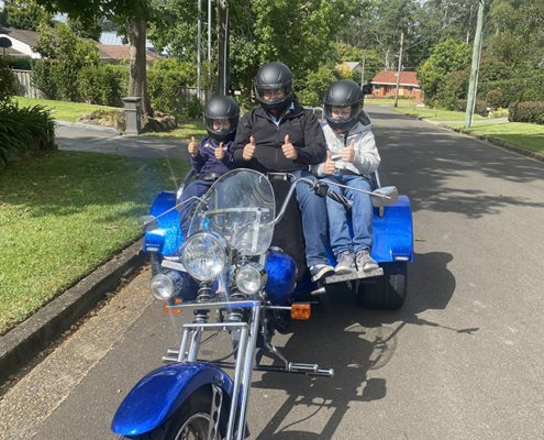 birthday surprise trike tour. Sydney Australia