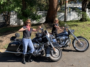 Harley tour birthday present. For their 60th birthday. The Harley tour took them along the Old Pacific Highway to Brokklyn. Then back to Berowra Waters for lunch.