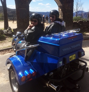 surprise trike tour for our client's sister. Blue Mountains tour. Australia