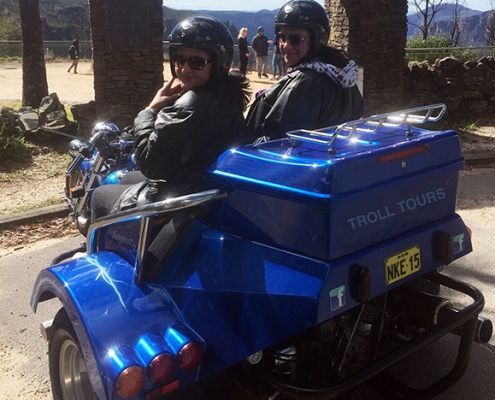surprise trike tour for our client's sister. Blue Mountains tour. Australia