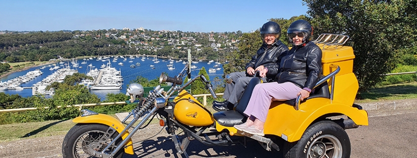 A christmas gift was a trike tour. They decided to do it on his 85th birthday. Northern Beaches, Sydney