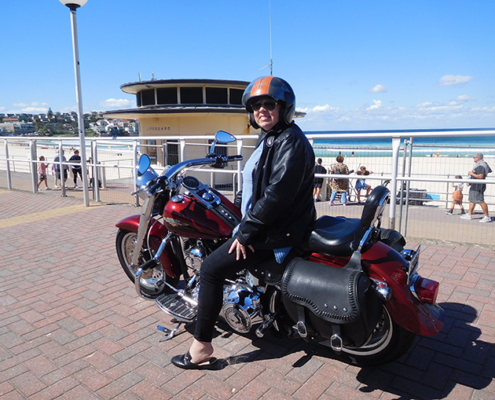 surprise present Harley tour, Bondi Beach.