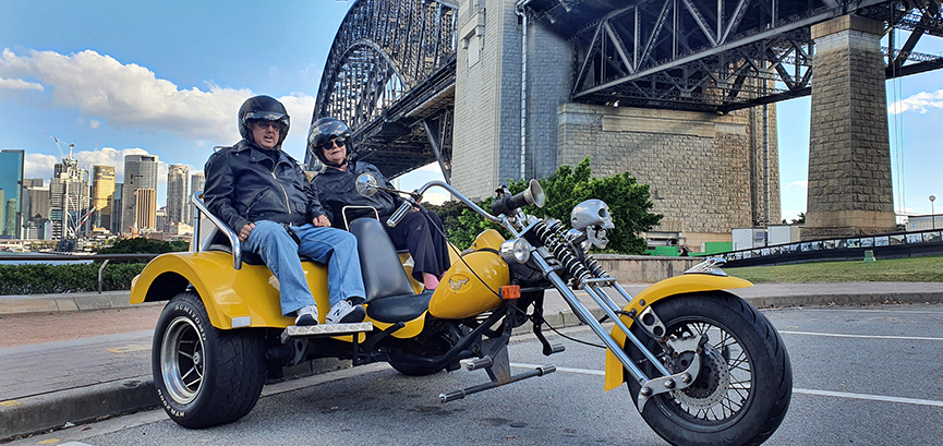 The 3 Bridges trike tour in Sydney Australia.