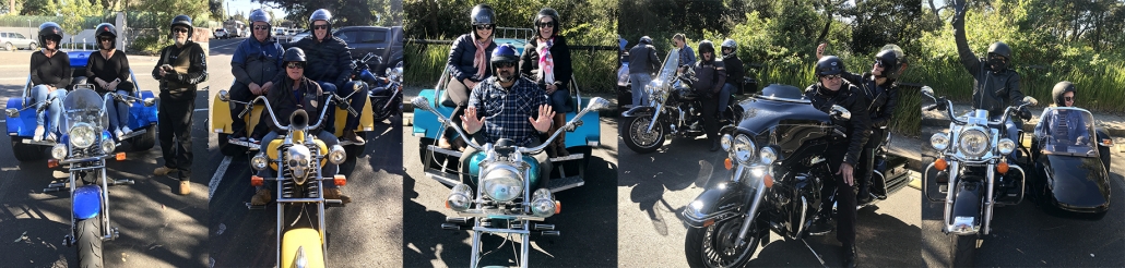 A Harley and trike transfer from the zoo to Manly Wharf. Sydney Australia