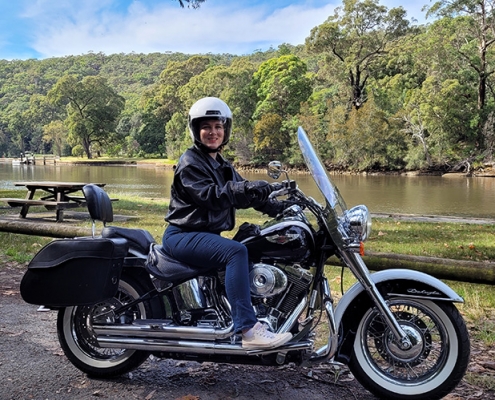 A Harley ride birthday gift through the Royal National Park. Sydney Australia