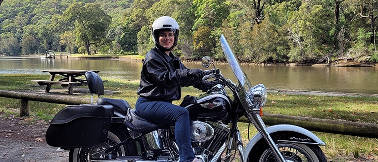 A Harley ride birthday gift through the Royal National Park. Sydney Australia