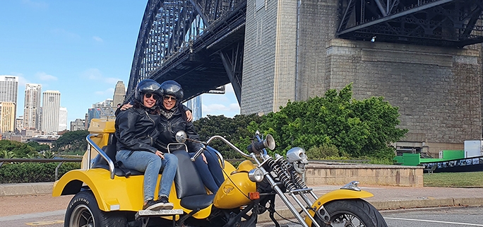 A surprise 50th birthday trike tour. Sydney Australia