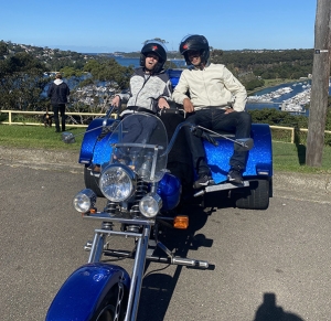 Nick has cerebral palsy but loves doing the trike rides with us. He self bought the trike tour. Sydney Australia.