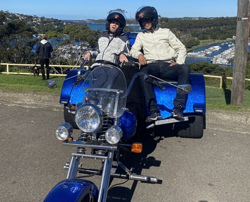 Nick has cerebral palsy but loves doing the trike rides with us. He self bought the trike tour. Sydney Australia.