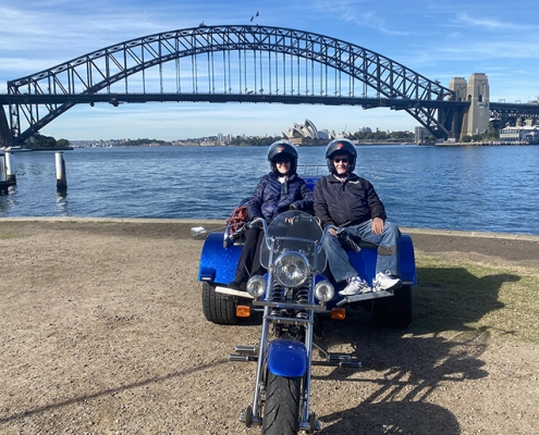 A trike tour over the Sydney Harbour Bridge.