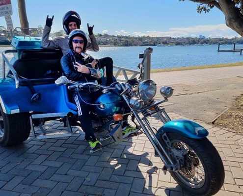 A trike tour for disabled passengers. Sydney Australia