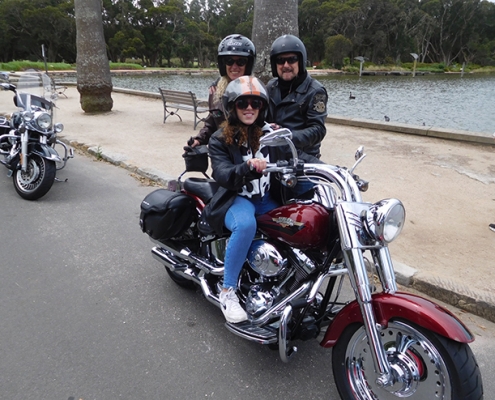 A fun Harley tour in Sydney. Our passengers second tour with us.