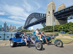 Two trikes took a family on a tour around the lovely sights of Sydney.