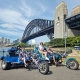 Two trikes took a family on a tour around the lovely sights of Sydney.